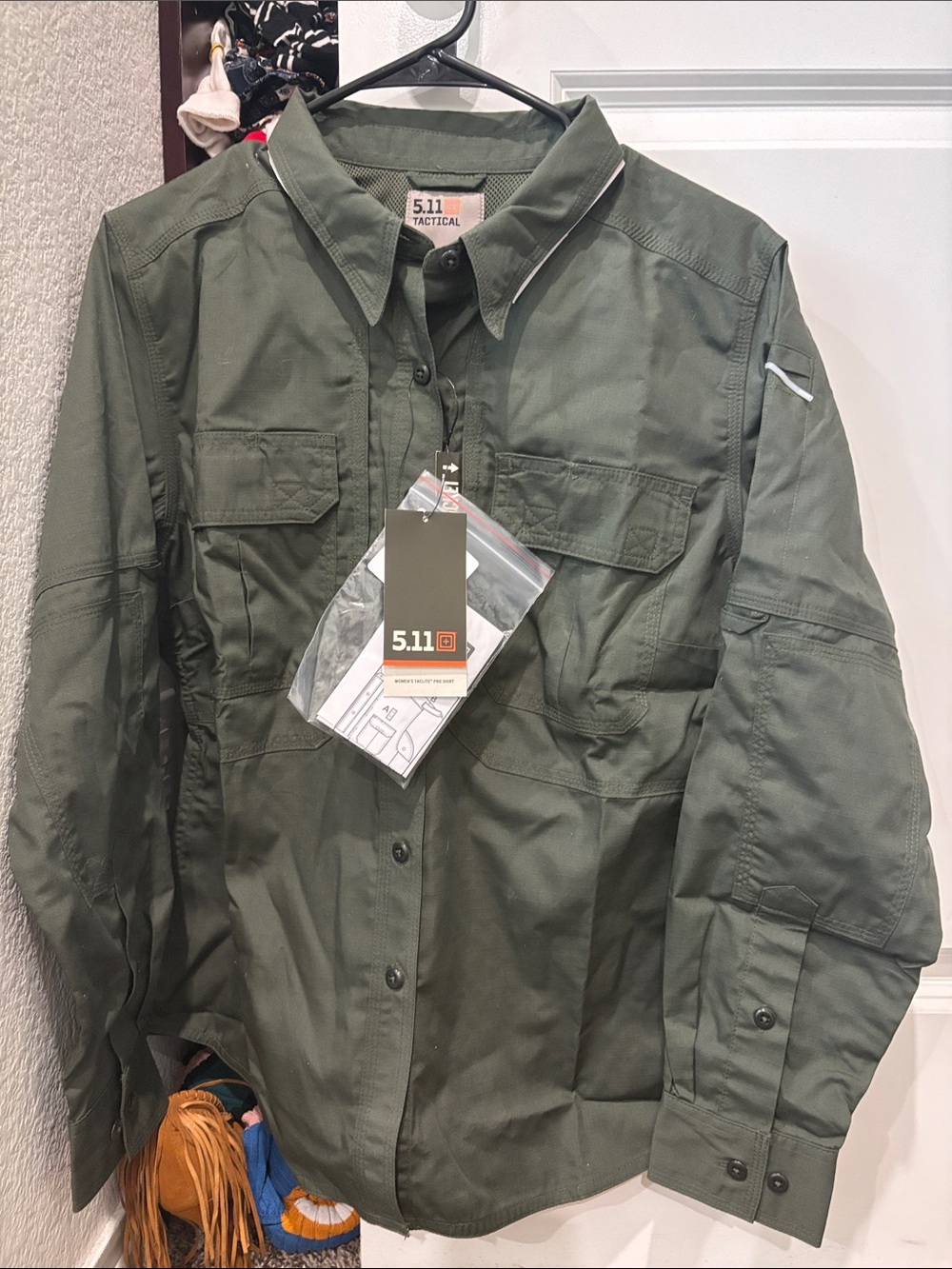 5.11 Tactical Women's Olive Green Button-Down Utility Shirt